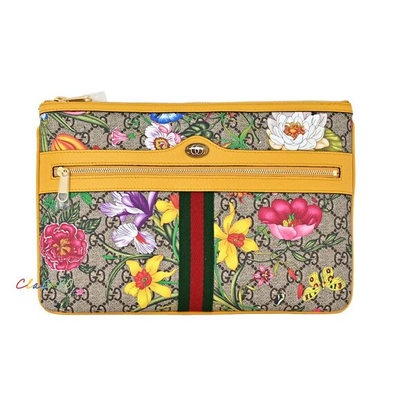 Gucci 517551 Ophidia Flora Clutch/ Pouch Bag - Picture 1 of 9